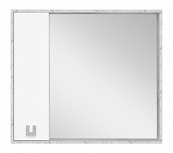 Misty Зеркало-шкаф Мия 90 L белый/серый – фотография-1
