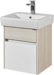 Акватон Мебель для ванной Верди Pro 50 подвесная белая/ясень фабрик – фотография-3