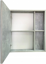 Runo Зеркальный шкаф Эко 60 серый бетон – фотография-4