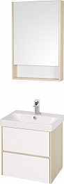 Акватон Мебель для ванной Сканди 55 дуб верона, белая – фотография-1