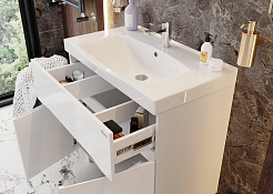 Onika Мебель для ванной Стрим 80.12 (Como) белая – фотография-6