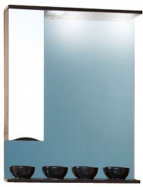 Бриклаер Зеркальный шкаф Токио 70 L венге – фотография-1