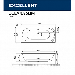 Excellent Акриловая ванна Oceana Slim 170x75 – фотография-4