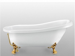Magliezza Акриловая ванна на лапах Alba (168,5х72,5) ножки золото – фотография-1