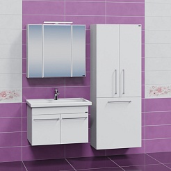 СанТа Мебель для ванной Вегас 80 подвесная белая – фотография-2