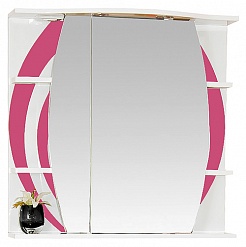 Misty Зеркальный шкаф Каролина 70 L розовое стекло – фотография-1