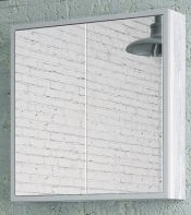 Corozo Зеркало-шкаф Айрон 70, серый/арт – фотография-1