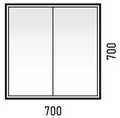Corozo Зеркало-шкаф Айрон 70, серый/арт – фотография-2