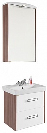 Водолей Мебель для ванной Мона 55 L с ящиками ясень – фотография-1