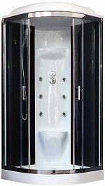 Royal Bath Душевая кабина RB 100HK7-BT-CH (черное/прозрачное стекло) – фотография-1