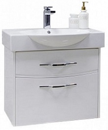 Акватон Мебель для ванной "Инфинити 65" белая, зеркало-шкаф – фотография-3