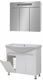 Cerutti Мебель для ванной Ломбардия 95 с корзиной с зеркальным шкафчиком – фотография-1
