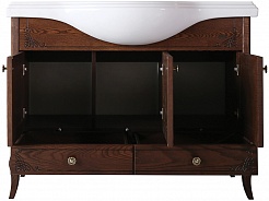 ASB-Woodline Мебель для ванной Салерно 105 антикварный орех, массив ясеня – фотография-3