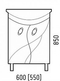 Corozo Тумба с раковиной Наина 60 – фотография-2