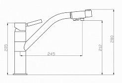 Zorg Смеситель для кухни "Clean Water ZR 401 KF" чёрный металлик – фотография-2