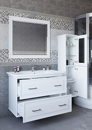Sanflor Мебель для ванной Модена 105 белая – фотография-8