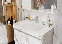Onika Мебель для ванной Марбл 75.02 подвесная мрамор/камень бетонный – фотография-5