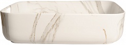 SantiLine Раковина накладная 50 SL-7020 белая под мрамор – фотография-2