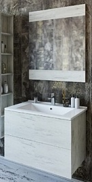 Sanflor Мебель для ванной Чикаго 75/2 дуб крафт белый – фотография-1