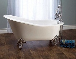 Фэма Чугунная ванна "Gracia", ножки хром, покрытие RAL, металлик – фотография-4