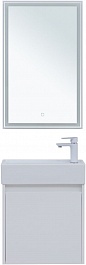 Aquanet Мебель для ванной Nova Lite 50 подвесная белая глянцевая – фотография-1