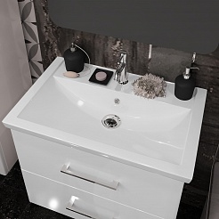 Opadiris Мебель для ванной Арабеско 70 с зеркалом подвесная белая – фотография-5