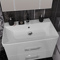 Opadiris Мебель для ванной Арабеско 80 подвесная белая – фотография-4