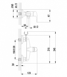 Lemark Смеситель Pramen LM3318B с гигиеническим душем – фотография-2