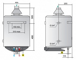 Ariston Газовый водонагреватель накопительный S/SGA 80 R – фотография-2