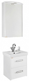 Водолей Мебель для ванной Мона 50 L с ящиками белая – фотография-1
