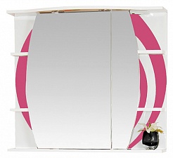 Misty Мебель для ванной Каролина 80 R розовое стекло – фотография-5