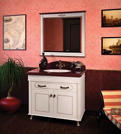 Водолей Зеркало для ванной "Анжелика 90" красное – фотография-2
