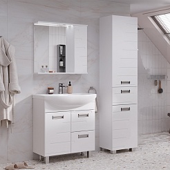 Volna Мебель для ванной Joli 70.1D.2Y R белая – фотография-3