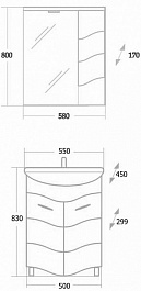 Onika Мебель для ванной Лайн 55 R – фотография-3