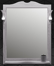 Opadiris Зеркало для ванной Тибет 85 ясень, белое серебро – фотография-1