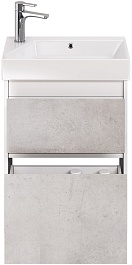 Dreja Мебель для ванной Slim 55 подвесная белая/бетон – фотография-8