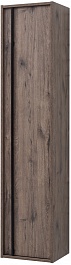 Aquanet Шкаф пенал Lino 35 подвесной дуб веллингтон – фотография-3