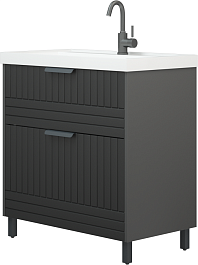 Corozo Мебель для ванной Терра 80 графит матовый – фотография-5