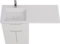 Dreja Мебель для ванной Vega 120 L под стиральную машину белая – фотография-9
