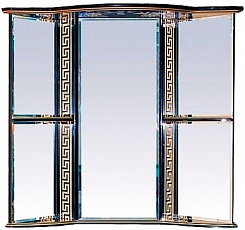 Misty Зеркальный шкаф Olimpia Lux 60 угловой R черная патина – фотография-1