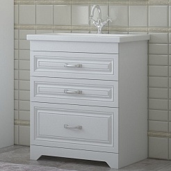 Corozo Мебель для ванной Каролина 70 Z3 Фостер белая – фотография-5