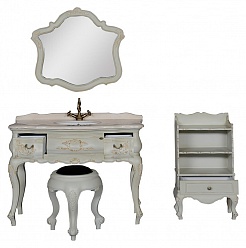 Demax Мебель для ванной "Флоренция 120" перламутр (171636) – фотография-5