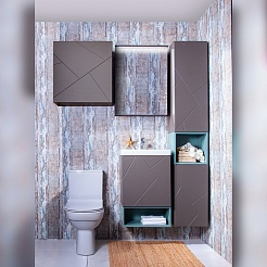 Бриклаер Мебель для ванной Кристалл 50 с нишей – фотография-4