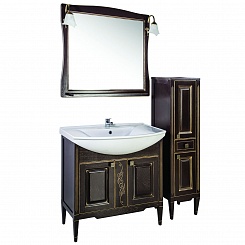 ASB-Woodline Зеркало для ванной Модена 85 орех, массив ясеня – фотография-3