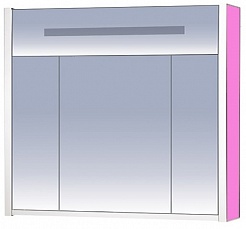 Misty Зеркальный шкаф Джулия 105 розовый – фотография-1