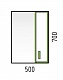 Corozo Зеркало-шкаф Спектр 50 зеленое – картинка-6