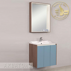 Акватон Мебель для ванной "Фабиа 80" голубой/ясень – фотография-6