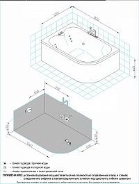 Royal Bath Акриловая ванна NORWAY DE LUXE с гидромассажем 180х120х66 L – фотография-2