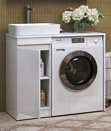 Vigo Мебель для ванной Urban 400-1-0 со столешницей под стиральную машину белая – фотография-10
