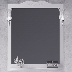 Opadiris Зеркало для ванной Валери 85 белое матовое – фотография-1